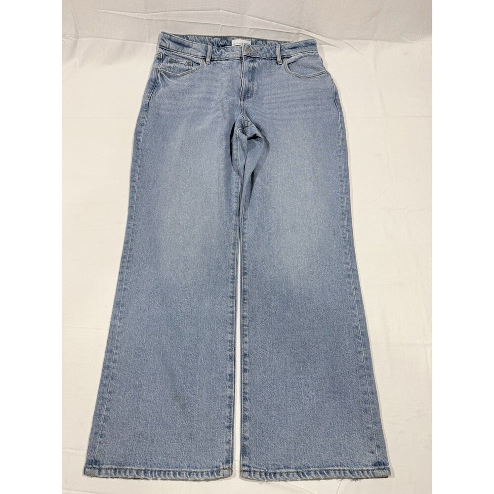Loft Womens Relaxed Straight Jeans Medium Wash Blue Size 12 31